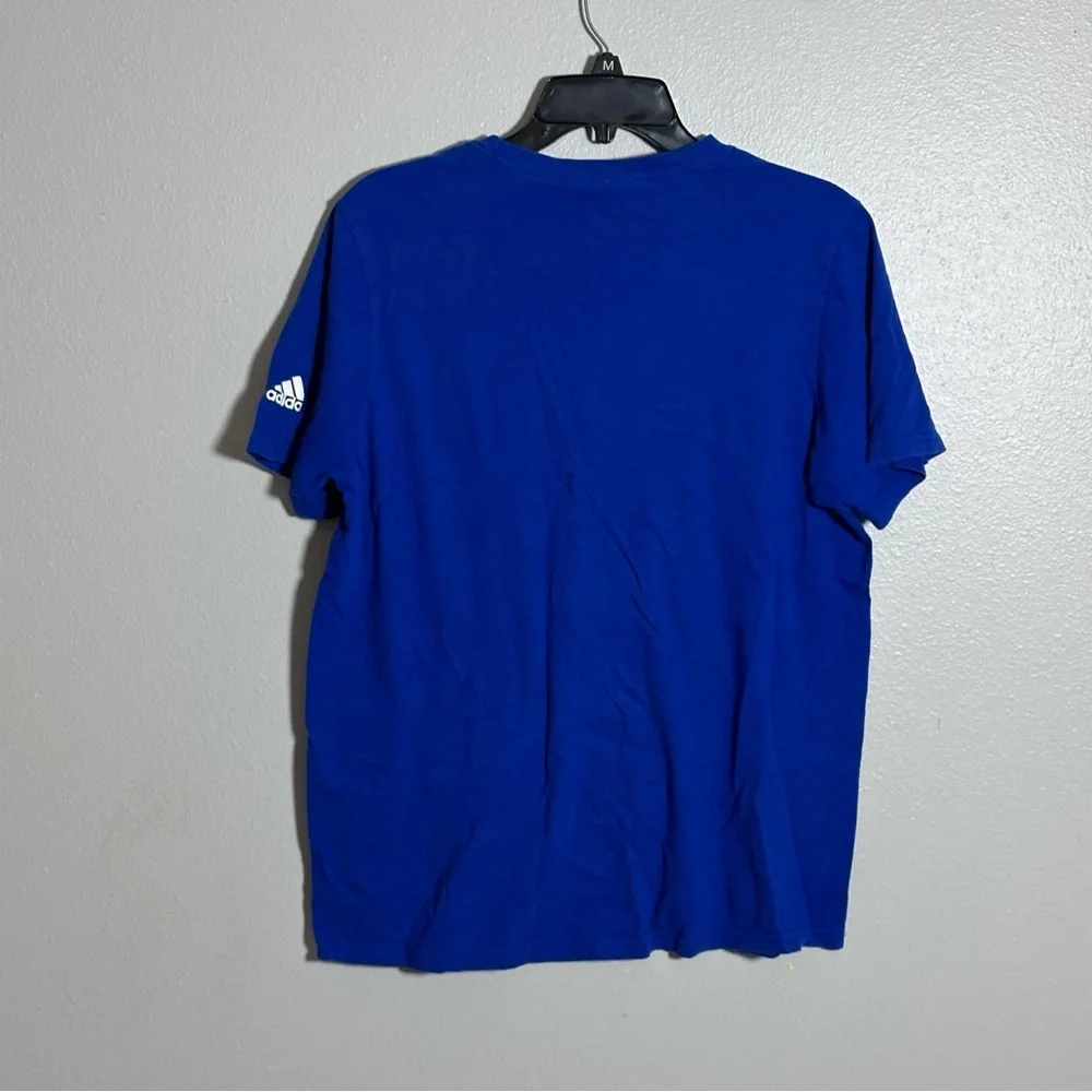 Adidas Men Blue Amplifier Tee Graphic‎ Logo Crew Neck size M
